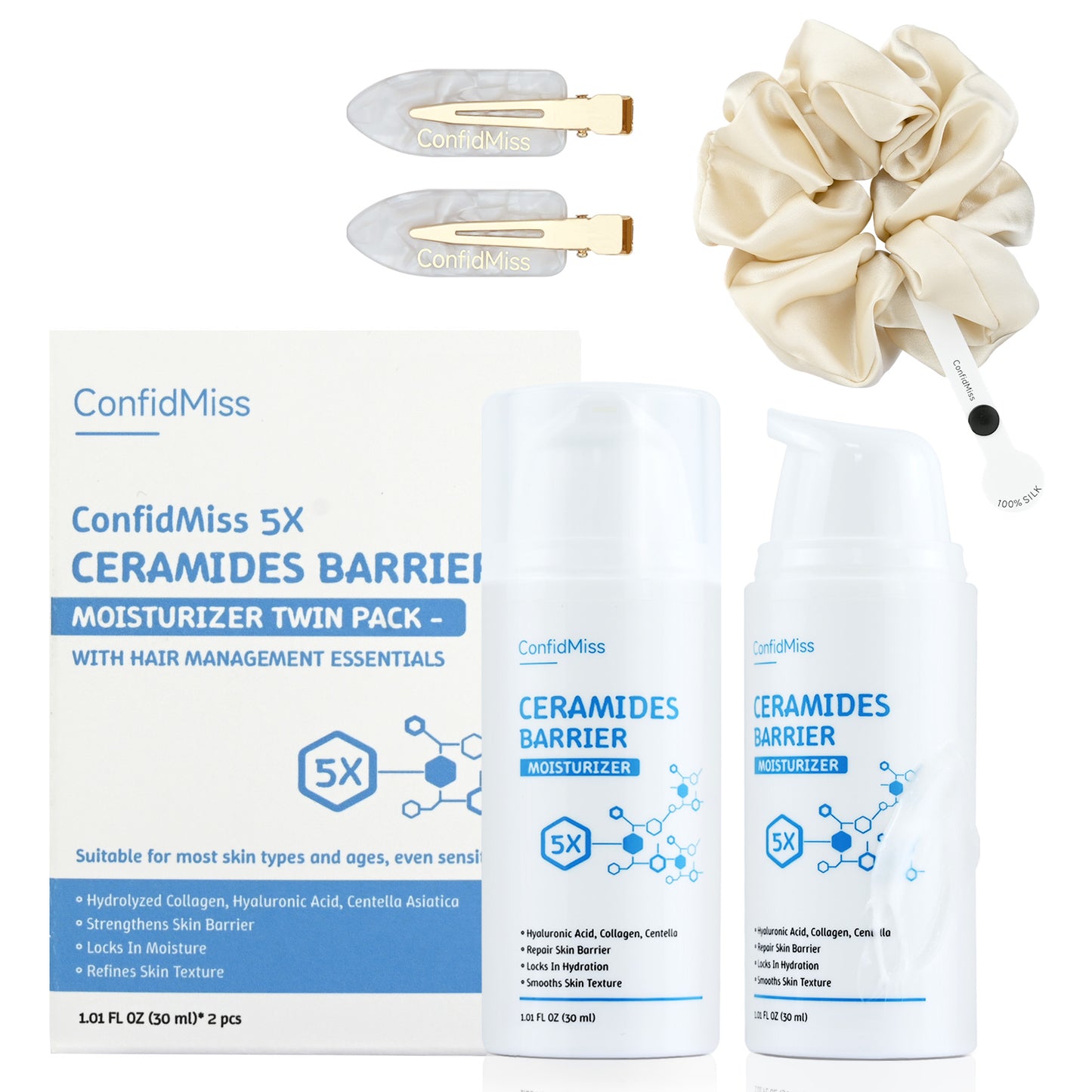 Bundle-5X Ceramides Barrier Moisturizer (all skin types especially for sensitive skin) - repairs skin in 7 days