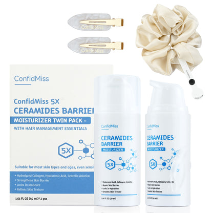 Bundle-5X Ceramides Barrier Moisturizer (all skin types especially for sensitive skin) - repairs skin in 7 days