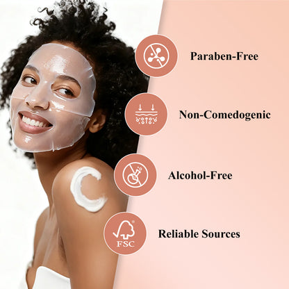 Bio-Collagen Face Mask for Smooths Skin Texture, Imporves Elasricity, Deeply Hydrating (4pcs/box)